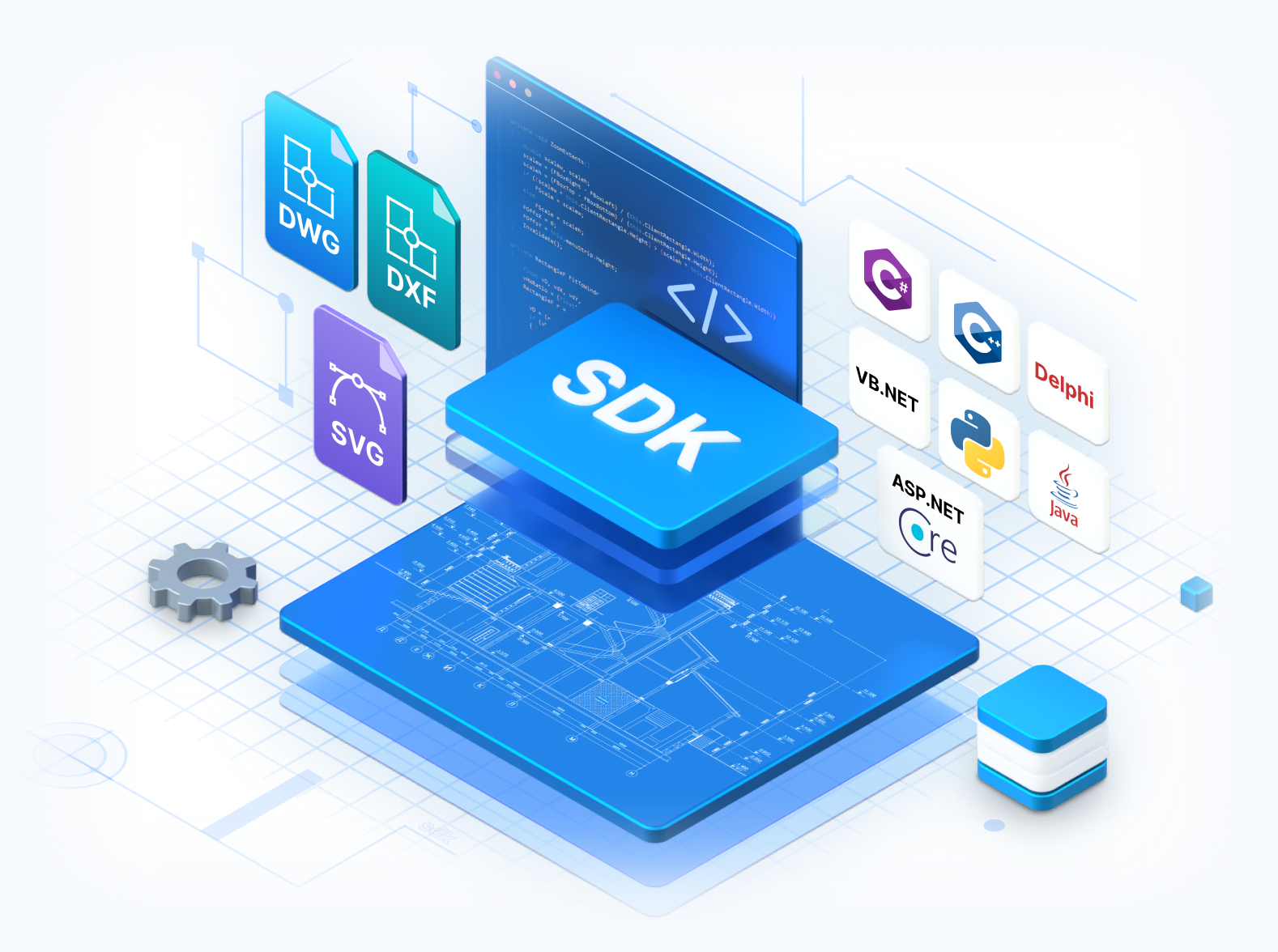 用于查看和导出 DWG、DXF 及其他 CAD 文件的 CAD SDK