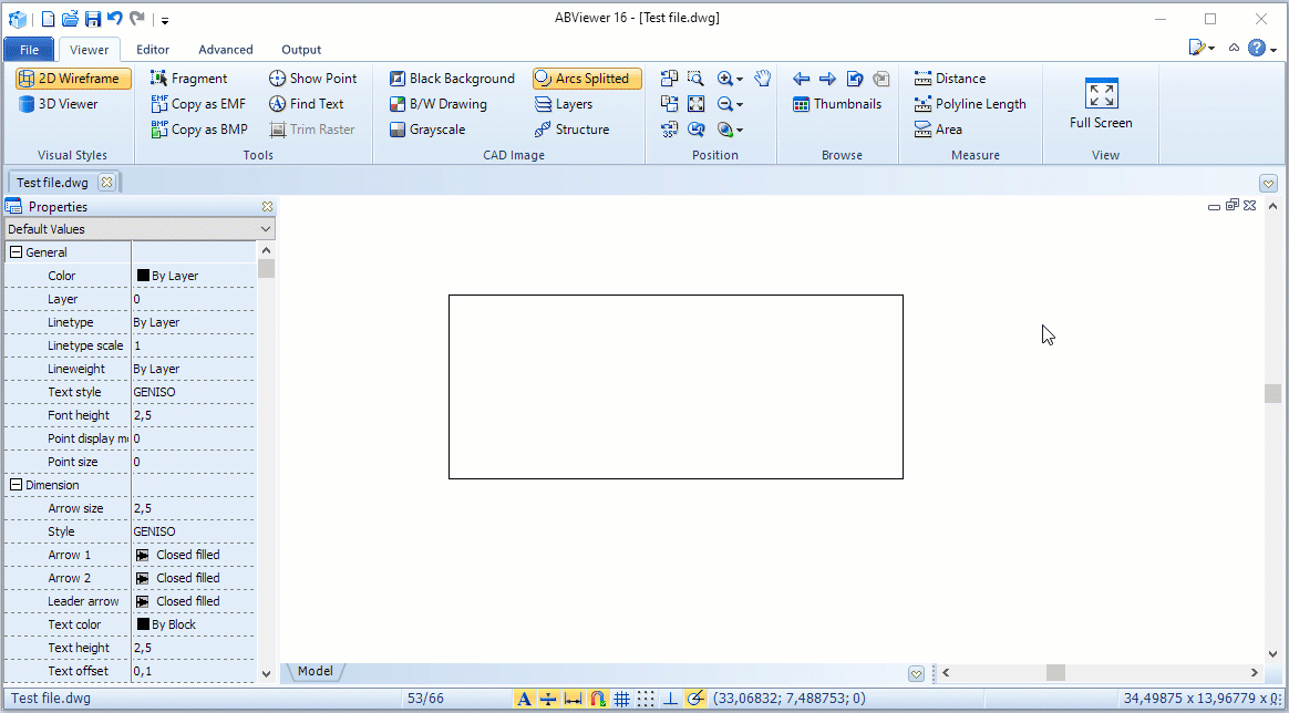 Additional measurement information in ABViewer 16
